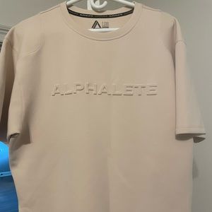 ALPHALETE LBD More -Men's Interlock Knit Half Sleeve Pullover Creme